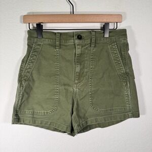 Madewell The Perfect Vintage Green Fatigue High Rise Shorts‎ | Size 25